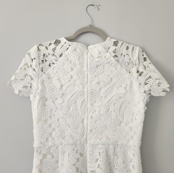Shoshanna Lace Sheath Dress White Sz 8 - Picture 9 of 17